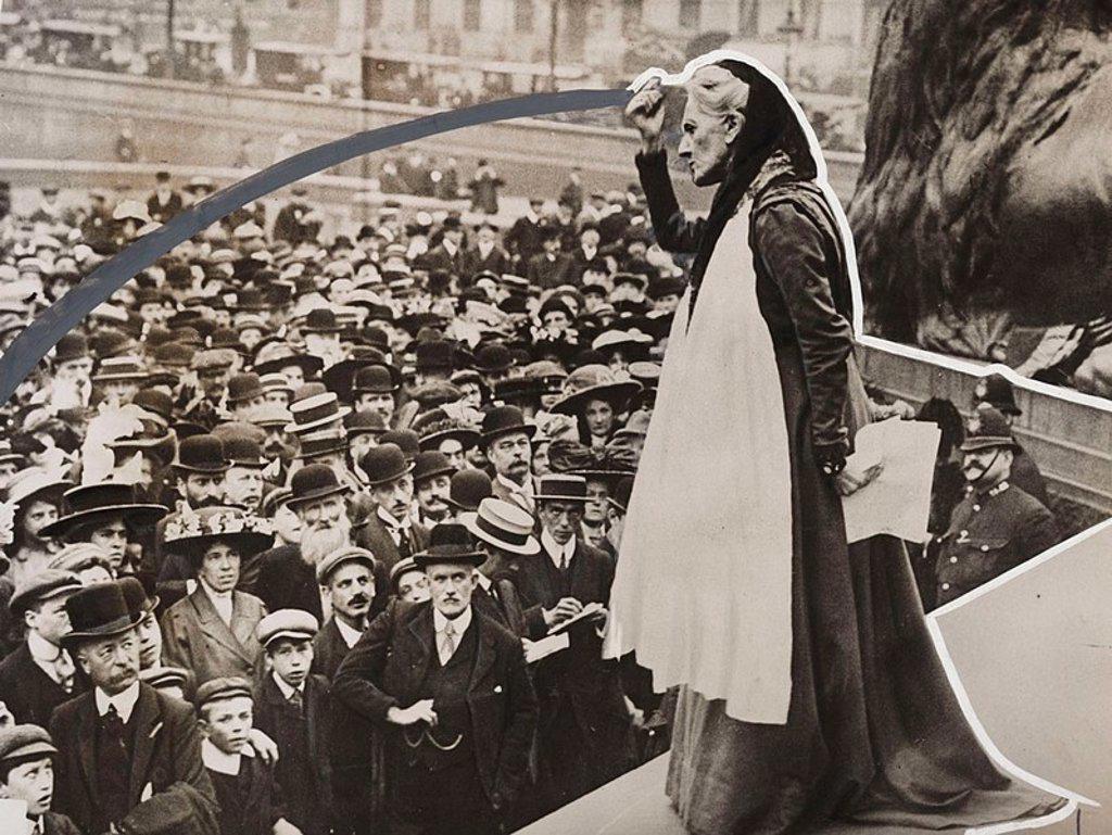 Charlotte Despard speaking at Trafalgar Square, London, c 1910s Gelatin silver print  ‘Mrs C Despard, the Suffragette, speaking at Trafalgar Square’  ...
