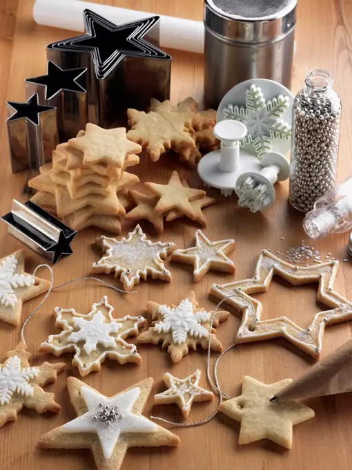 Christmas biscuits icing decoration