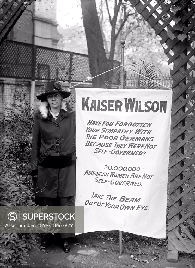 Woman Suffrage Banners- Kaiser Wilson circa 1917.