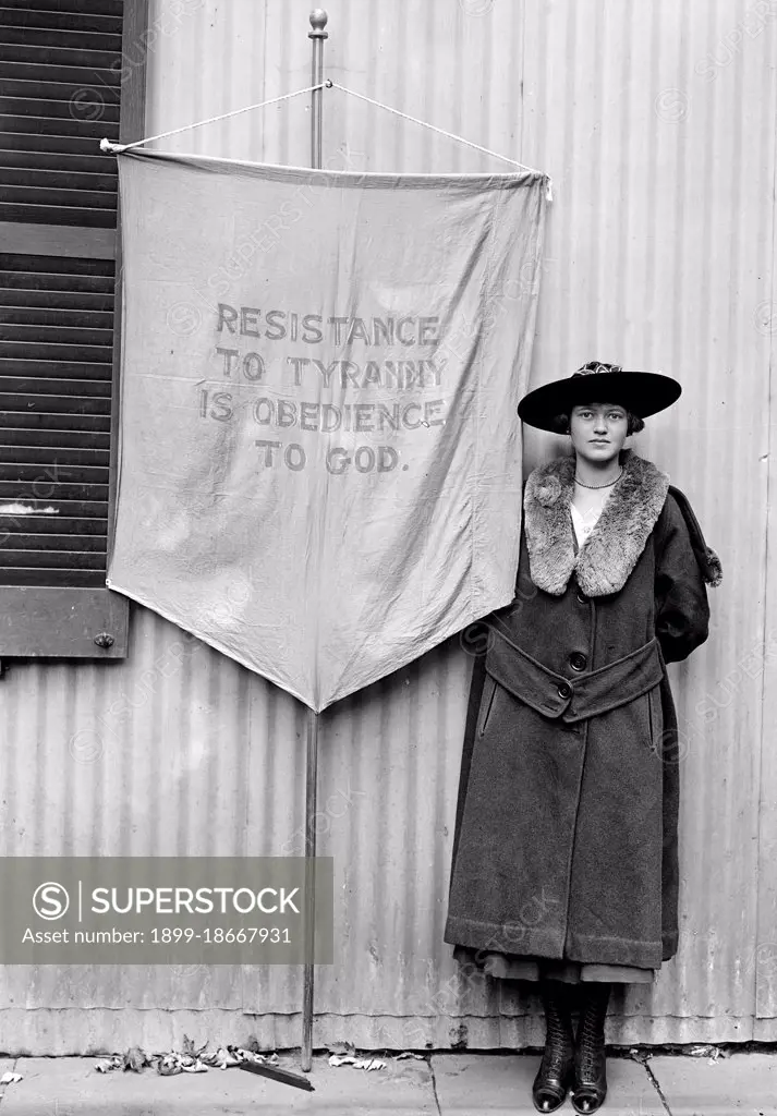 Woman Suffrage Banners - Woman Suffrage Movement circa 1917.
