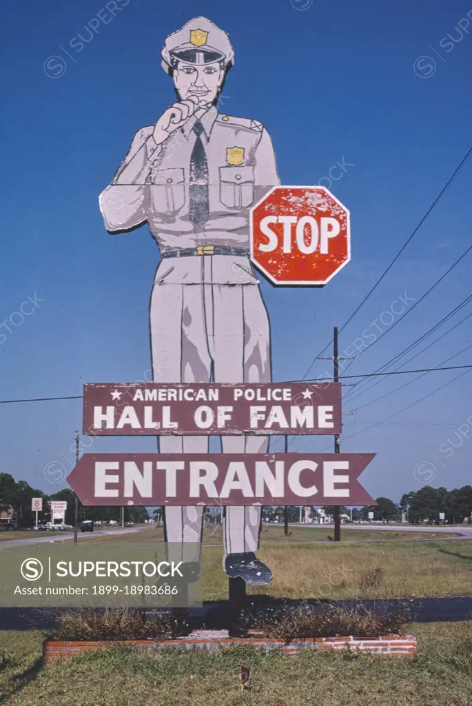 1980s America -   Police Hall of Fame, Titusville, Florida 1980. 