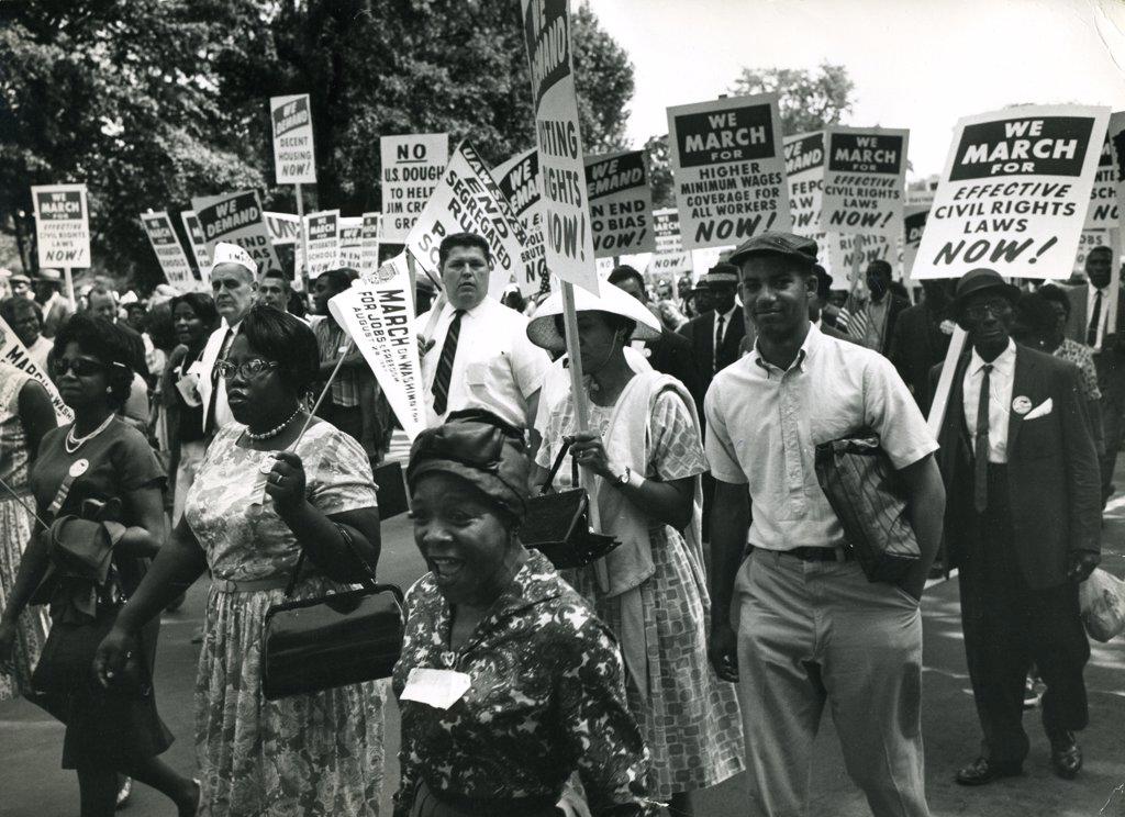 8/28/63 Marching from Washington Monument to LIncoln Memorial. ((GG Vintage Images/UIG)