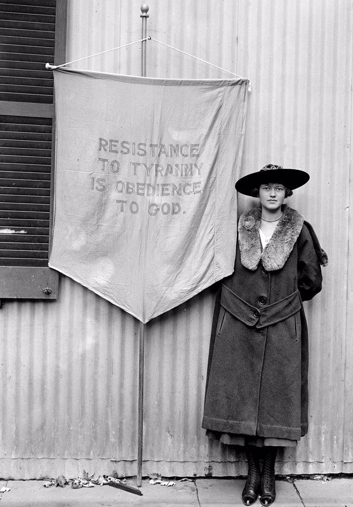 Woman Suffrage Banners - Woman Suffrage Movement circa 1917.