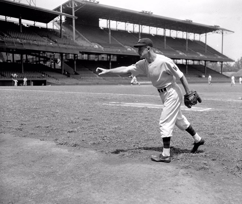 Professional baseball player Jimmy DeShong circa 1937.
