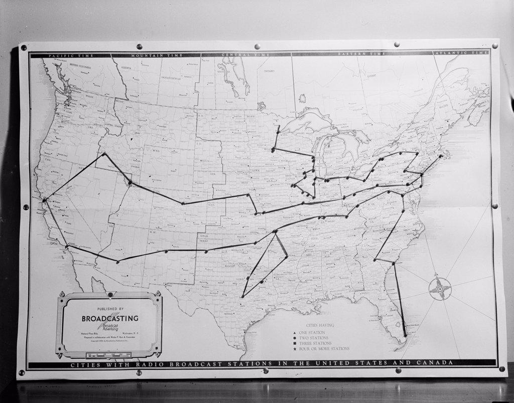 1938 United States broadcasting map .