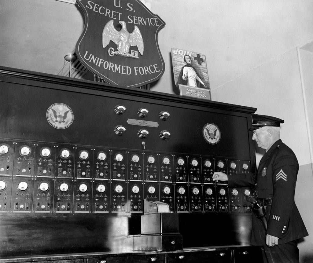 Alarm system of the Treasury Department circa 1938.