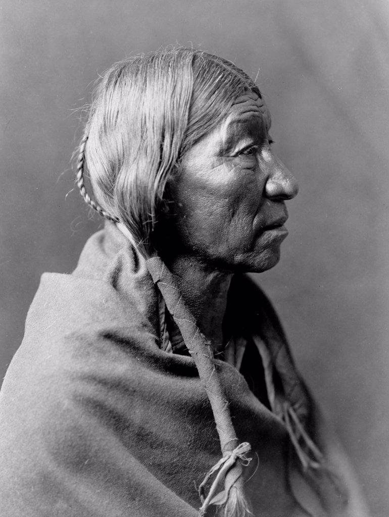 Edward S. Curits Native American Indians - Profile of a Cheyenne Indian circa 1910.
