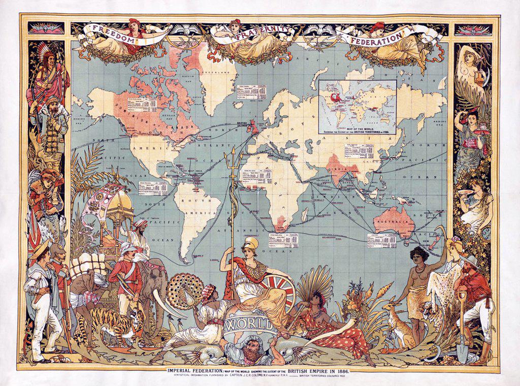 The British Empire comprised the dominions, colonies, protectorates, mandates and other territories ruled or administered by the United Kingdom. It originated with the overseas colonies and trading posts established by England in the late 16th and early 17th centuries. At its height, it was the largest empire in history and, for over a century, was the foremost global power. By 1922 the British Empire held sway over about 458 million people, one-fifth of the world's population at the time. The empire covered more than 33,700,000 km2 (13,012,000 sq mi), almost a quarter of the Earth's total land area. As a result, its political, legal, linguistic and cultural legacy is widespread.
