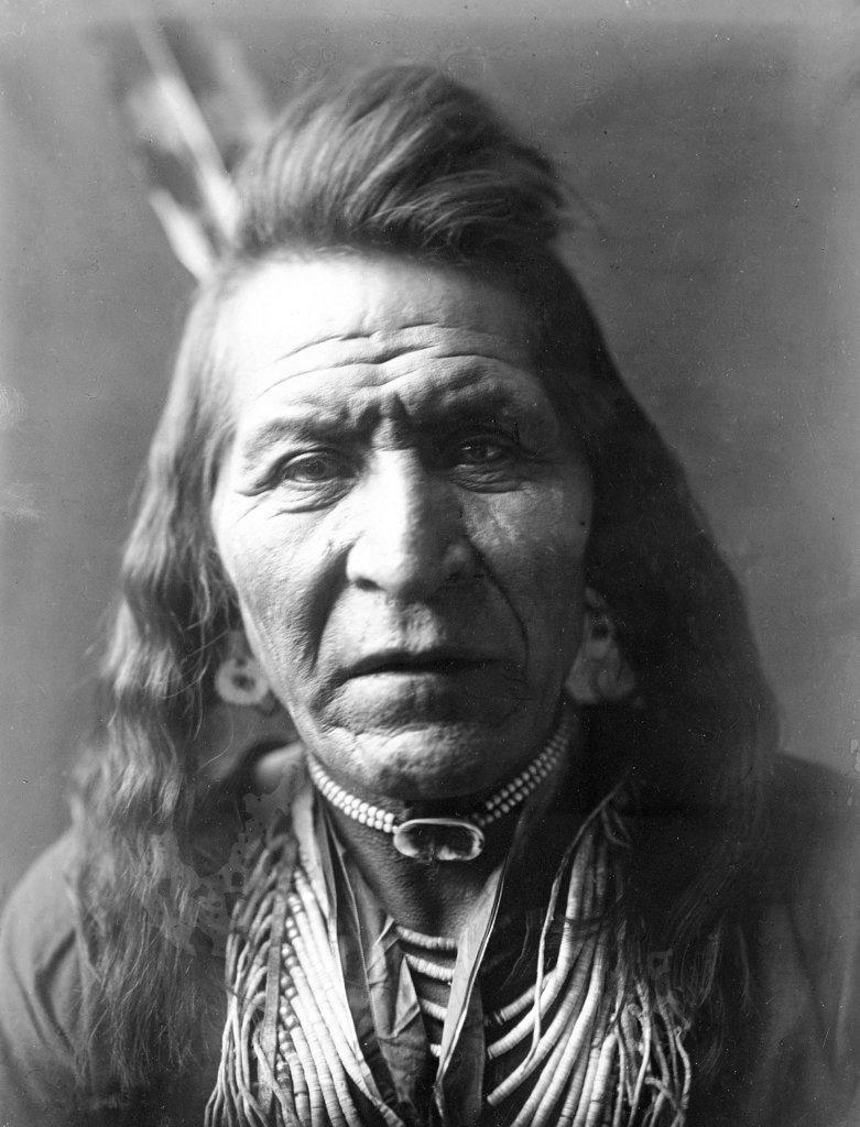 Edward S. Curtis Native American Indians - Crow Indian Male Two Leggings ca. 1908. 
