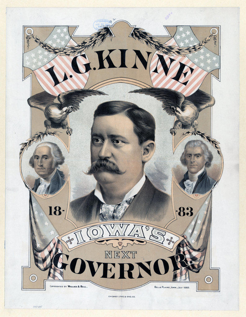 L.G. Kinne Iowa's next governor ca 1883. 