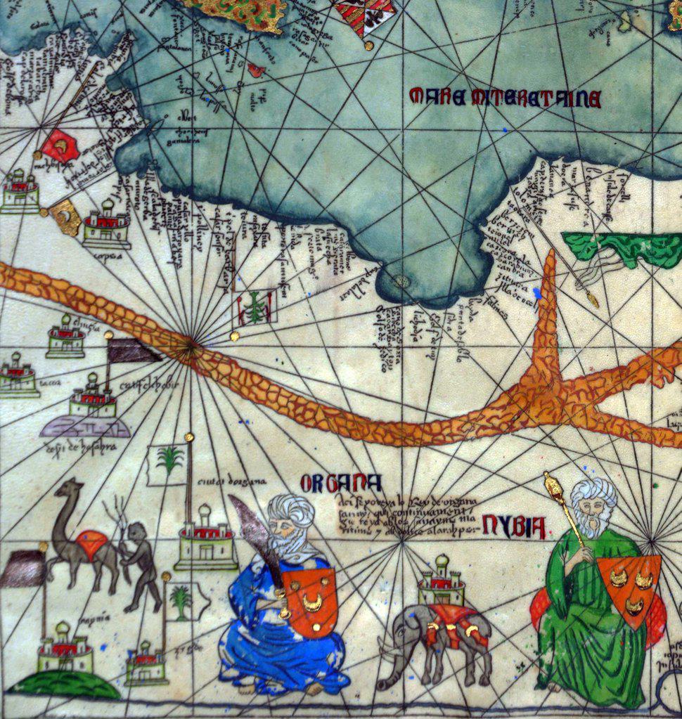 Spain/Catalonia: Tunisia, Libya and the central Mediterranean as represented in the Catalan Atlas, by the Jewish illustrator Cresques Abraham, 1375