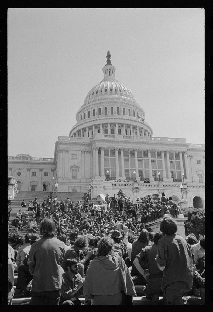 Protest against the war in Vietnam outside Capitol