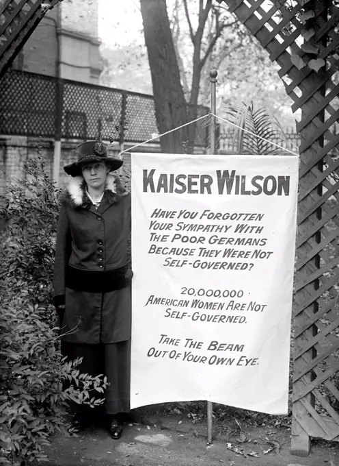 Woman Suffrage Banners- Kaiser Wilson circa 1917.
