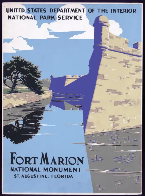 Fort Marion National Monument, St. Augustine, Florida circa 1938 .