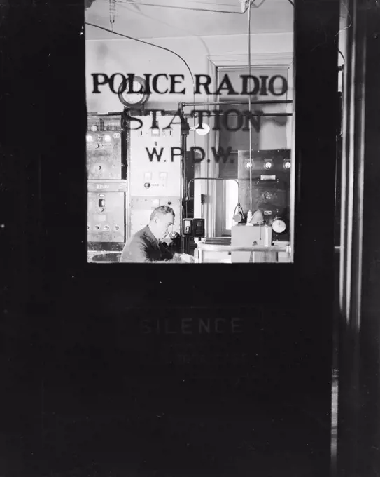 Front door of Police Radio Station circa 1938.