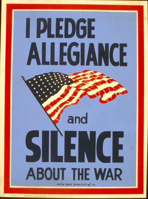 I pledge allegiance and silence about the war circa 1941-1943 .