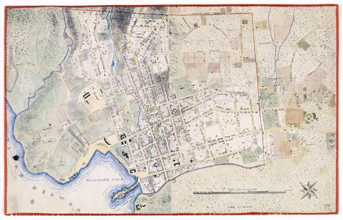 Hobart Town Map [1838?] - - Mandatory Photo Credit: TAHO. 
