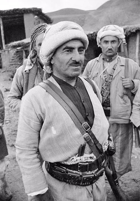 Mustafa Barzani (March 14, 1903 – March 1, 1979), also known as Mullah Mustafa was a Kurdish nationalist leader, and the most prominent political figure in modern Kurdish politics. In 1946, he was chosen as the leader of the Kurdistan Democratic Party (KDP) to lead the Kurdish revolution against Iraqi regimes. Barzani was the primary political and military leader of the Kurdish revolution until his death in March 1979. He led campaigns of armed struggle against both the Iraqi and Iranian governments.