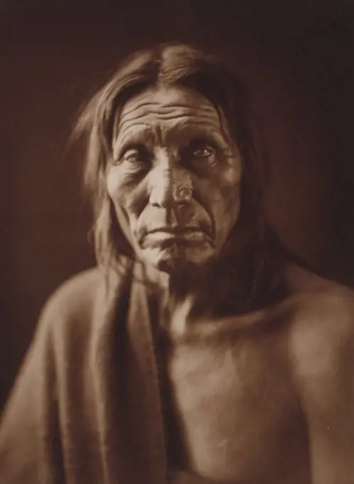 Edward S. Curtis Native American Indians - Big Head, head-and-shoulders portrait ca. 1905. 