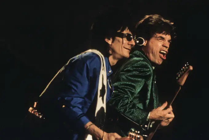 Rolling Stones, Mick Jagger and Ron Wood.