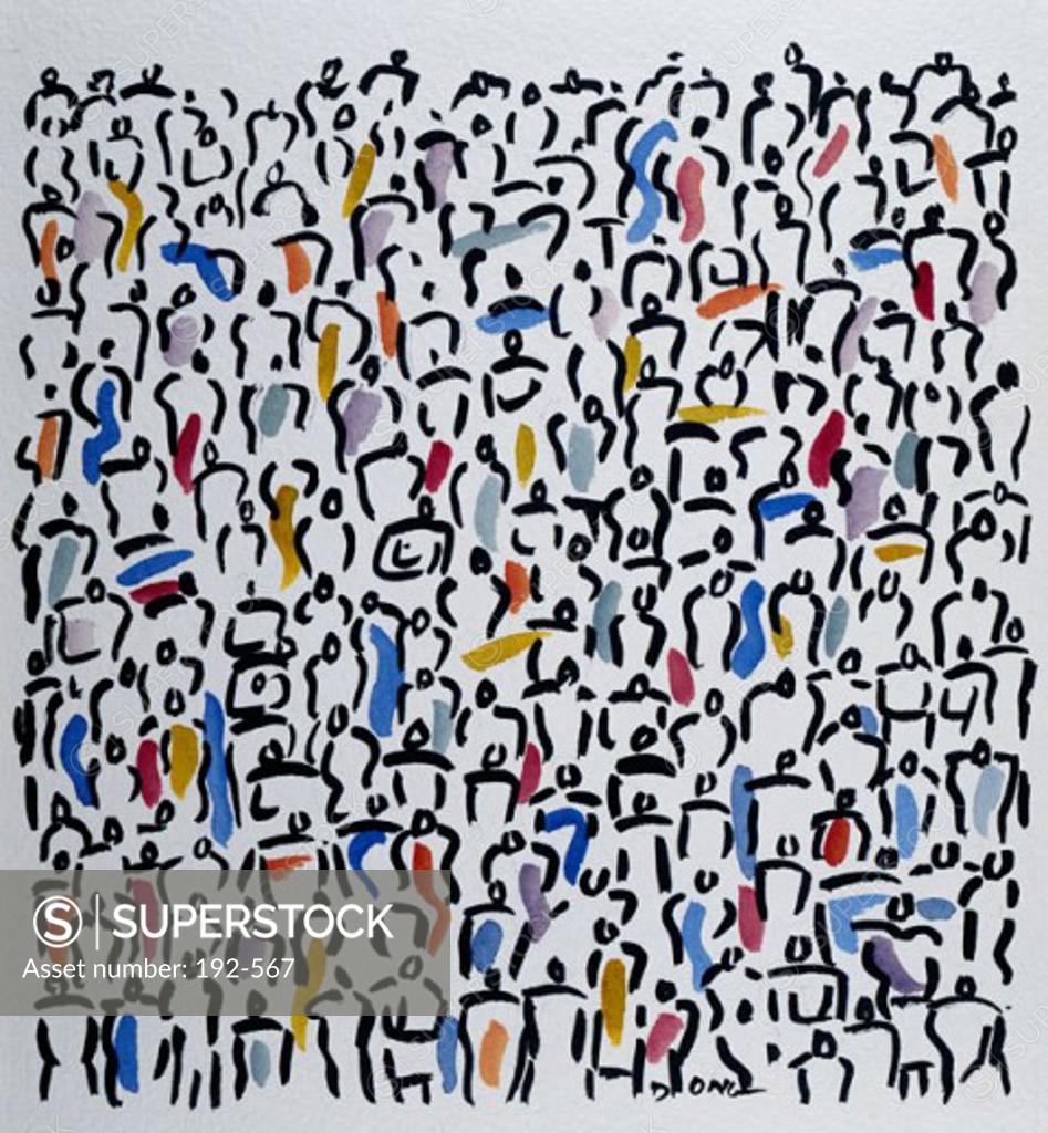 Stock Photo: 192-567 Crowd 25 Diana Ong (b.1940 Chinese-American) 