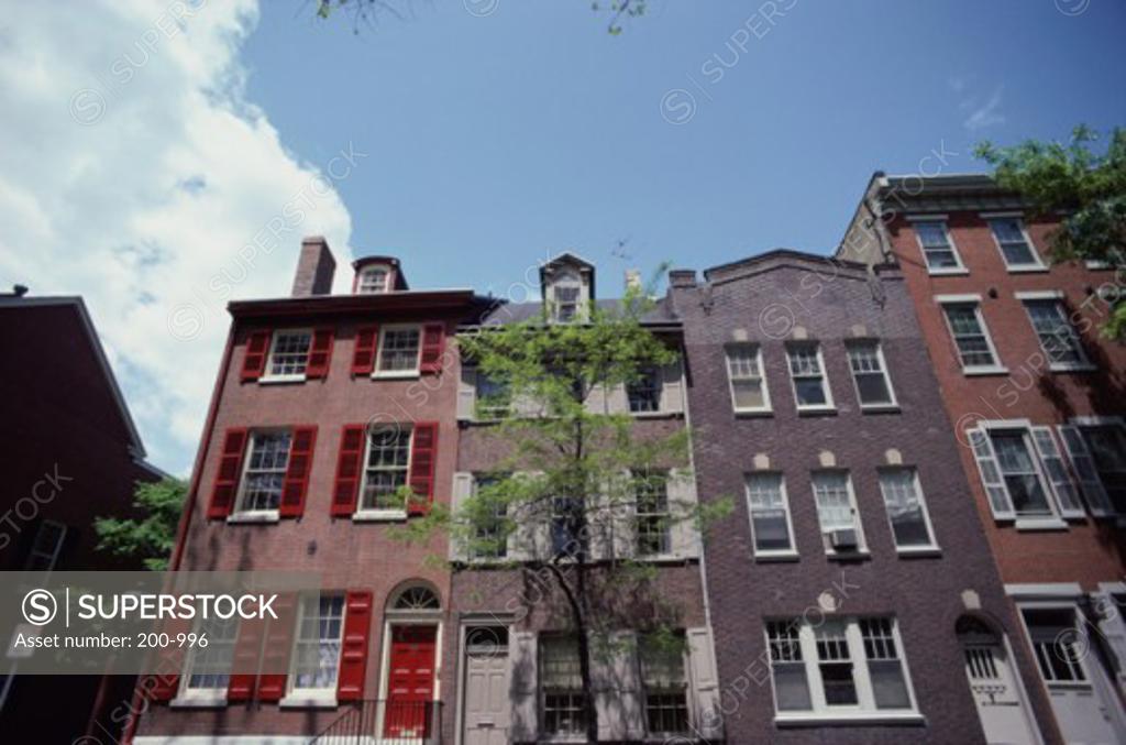 Stock Photo: 200-996 Low angle view of apartment buildings