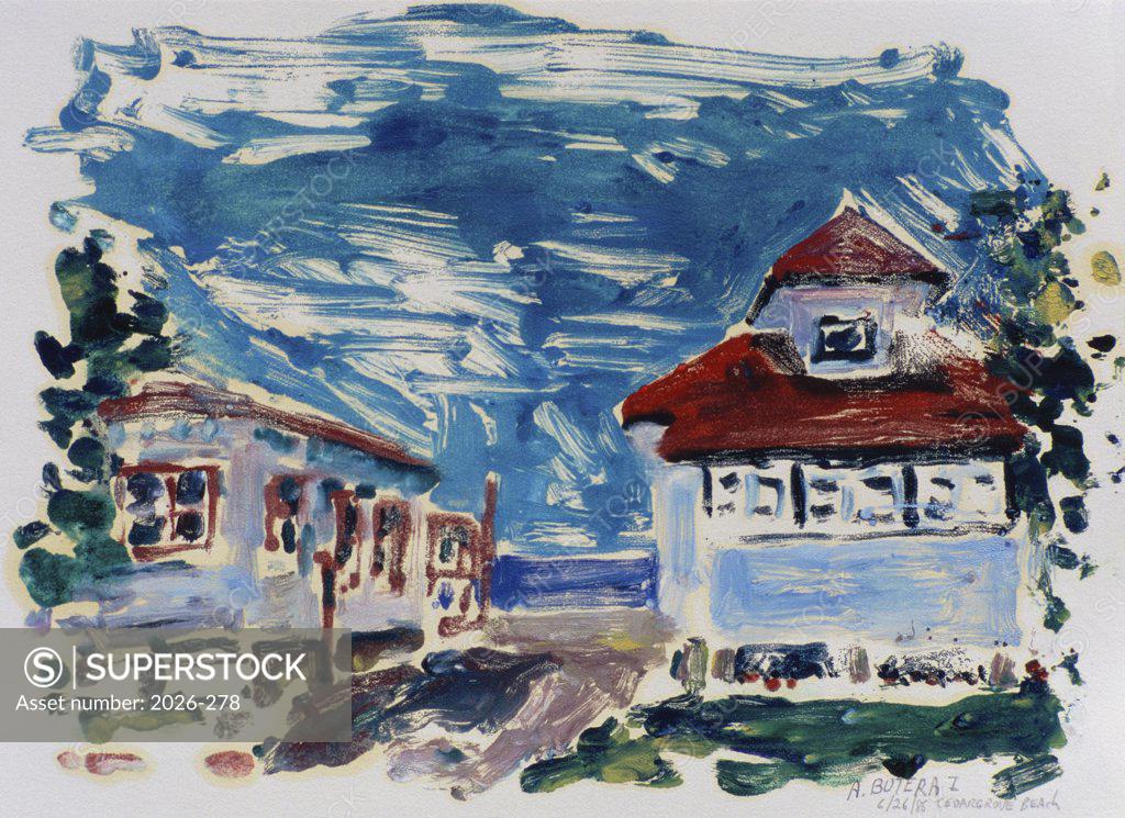 Stock Photo: 2026-278 Beach House 1986 Anthony Butera (b.20th C.) Monotype