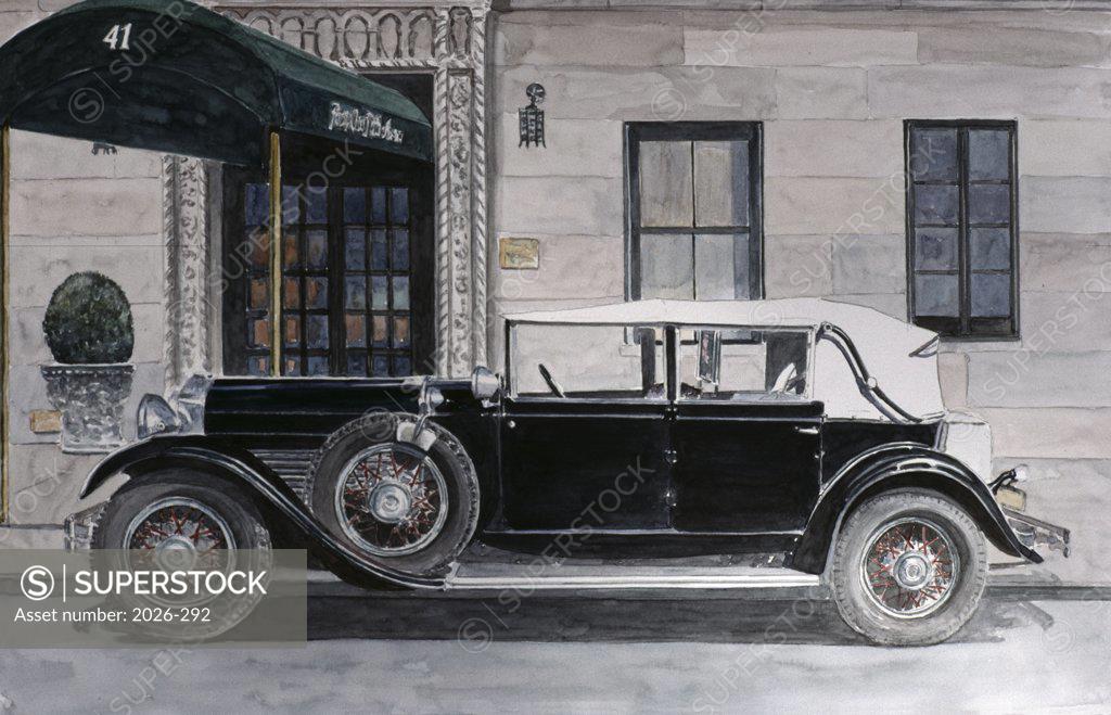 Stock Photo: 2026-292 Packard, 12th St., off 5th Ave. NYC 1989 Anthony Butera (b.20th C.) Monotype