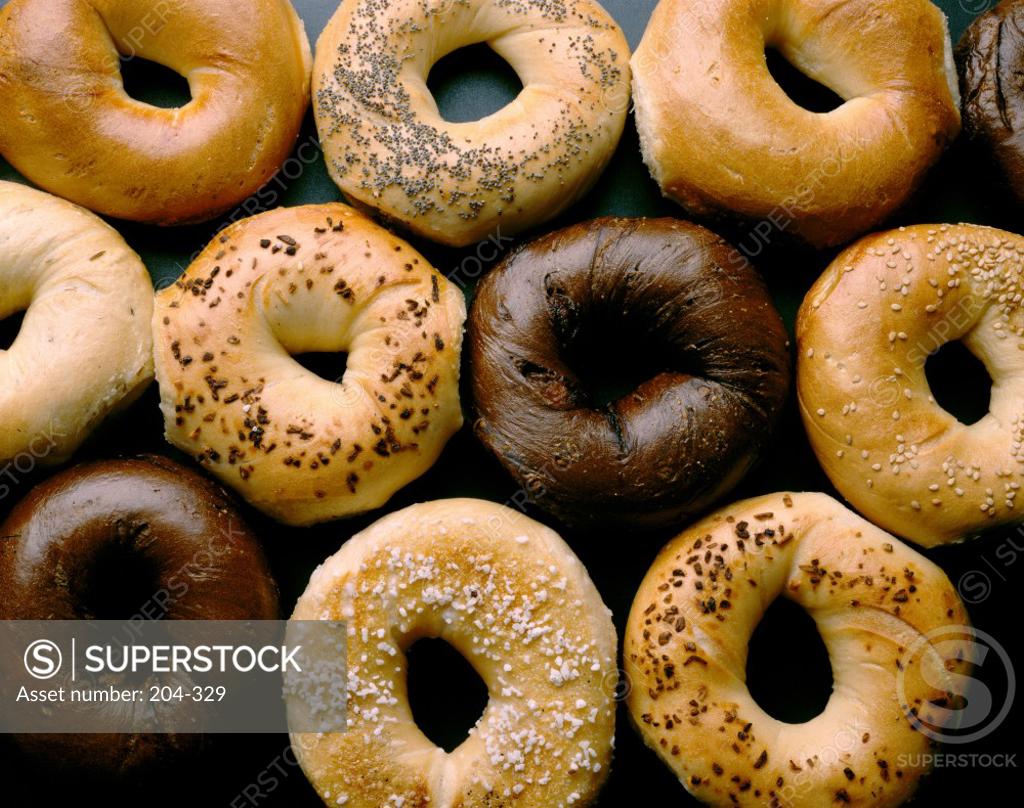 Stock Photo: 204-329 Close-up of bagels