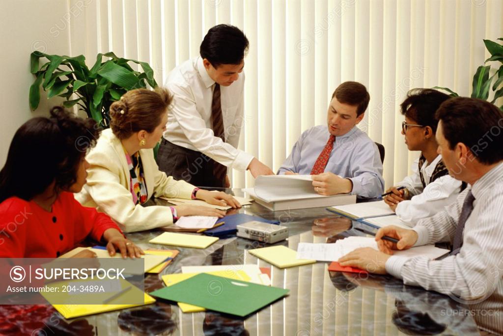 Stock Photo: 204-3489A Business Meeting