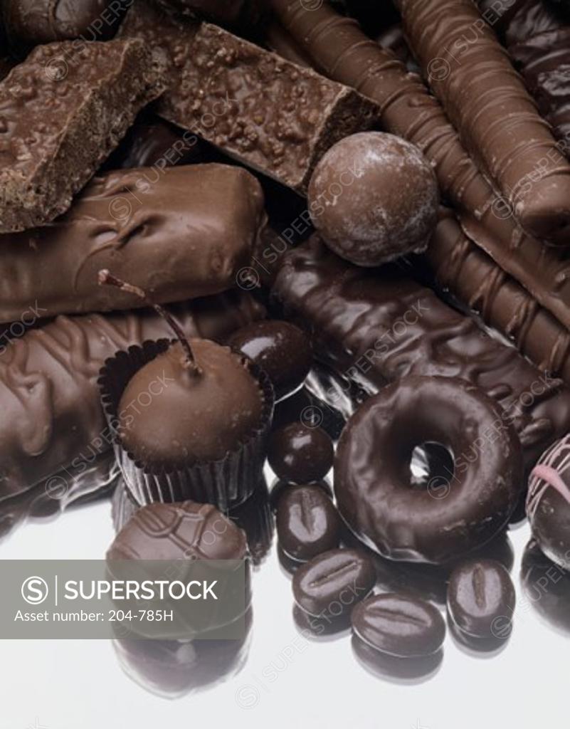 Stock Photo: 204-785H Close-up of assorted chocolates