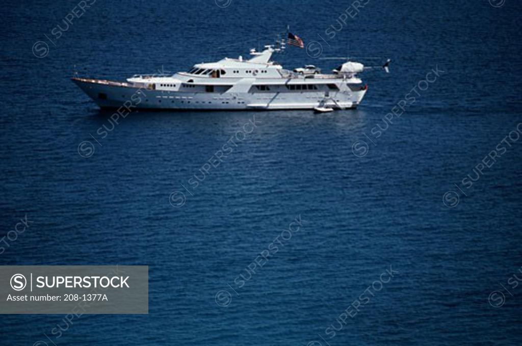 Stock Photo: 208-1377A High angle view of a yacht in the sea