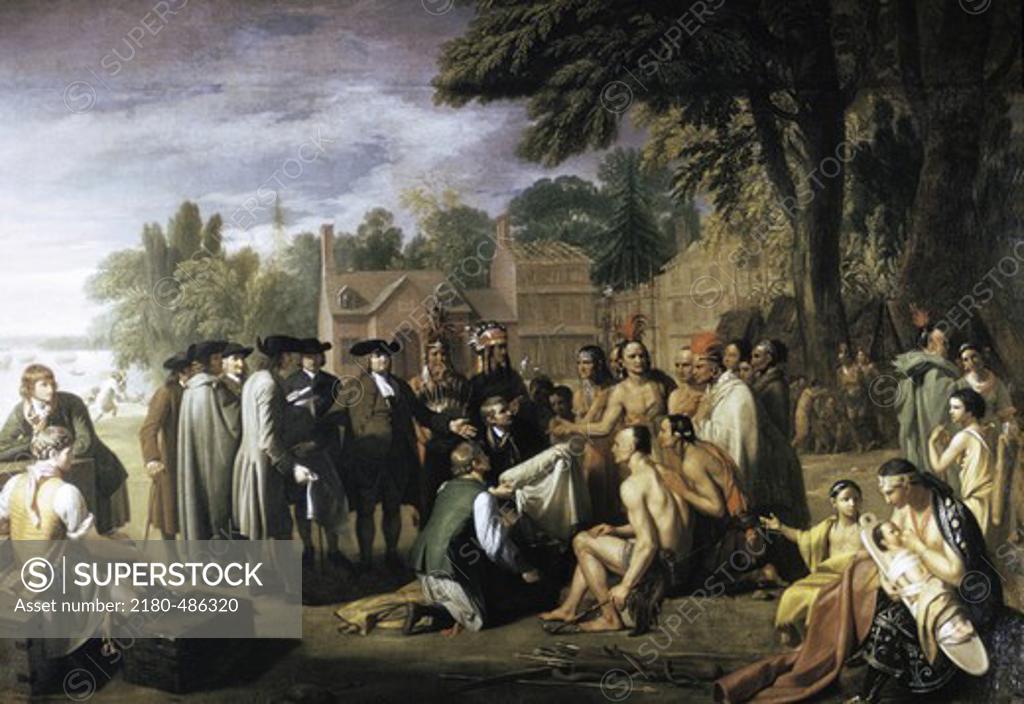 Stock Photo: 2180-486320 Penn's Treaty with the Indians Benjamin West (1738-1820 American)