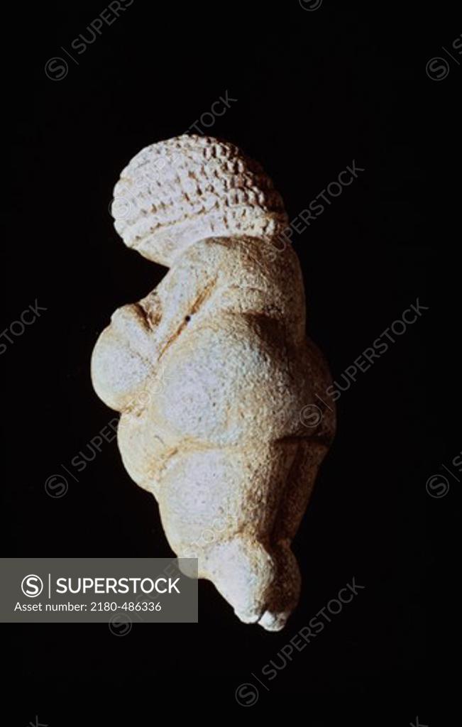 Stock Photo: 2180-486336 Venus of Willendorf 25,000-30,000 BCE Prehistoric Art Limestone Kunsthistorisches Museum, Vienna, Austria