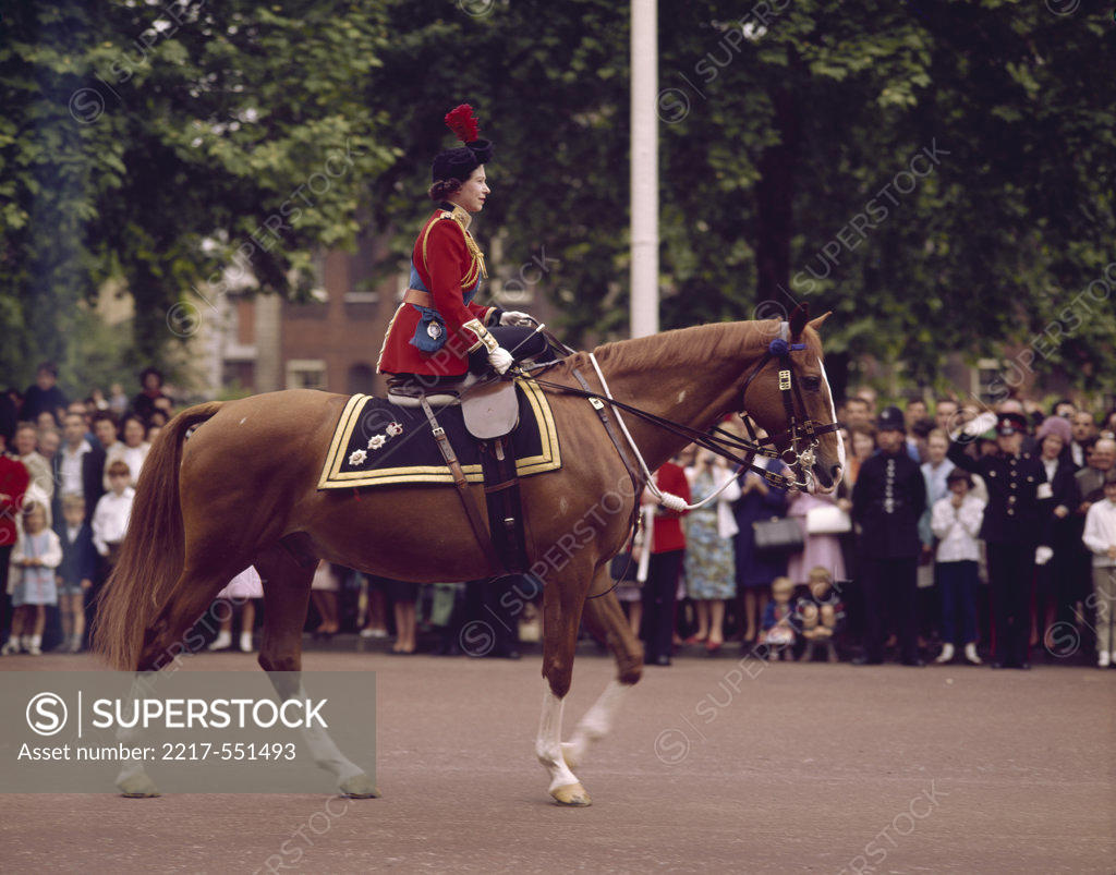 Stock Photo: 2217-551493 Queen Elizabeth II Birthday Parade England