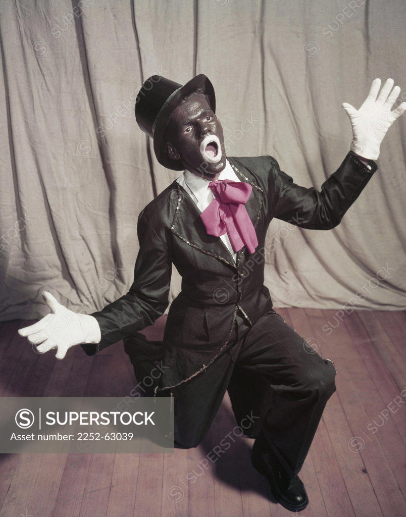 Stock Photo: 2252-63039 Close-up of a actor in blackface