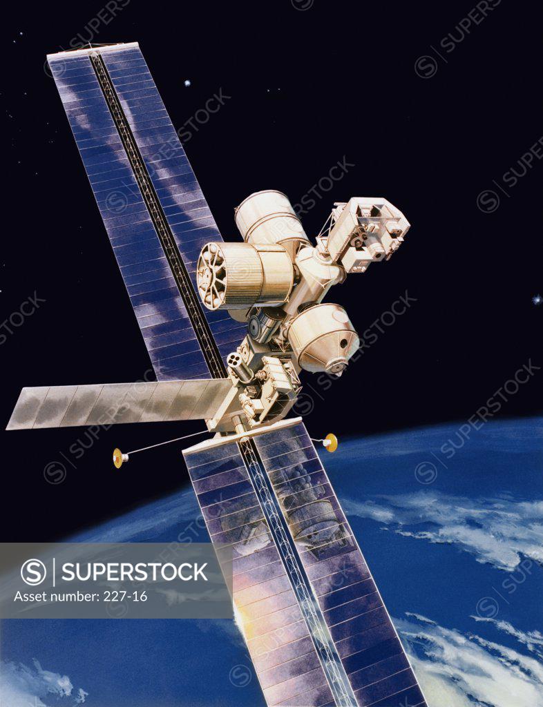 Stock Photo: 227-16 Space Station Concept McDonnell Douglas