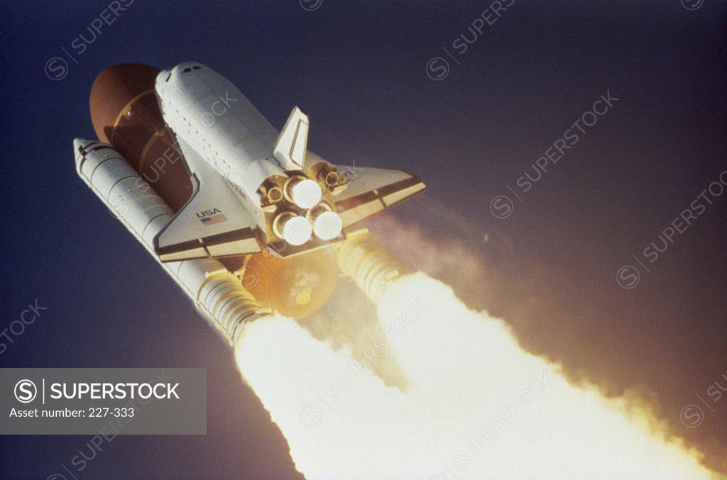 Stock Photo: 227-333 Space Shuttle Atlantis is Launched From Kennedy Space Center Pad 3Q- on Department of Defense Dedicated Mission