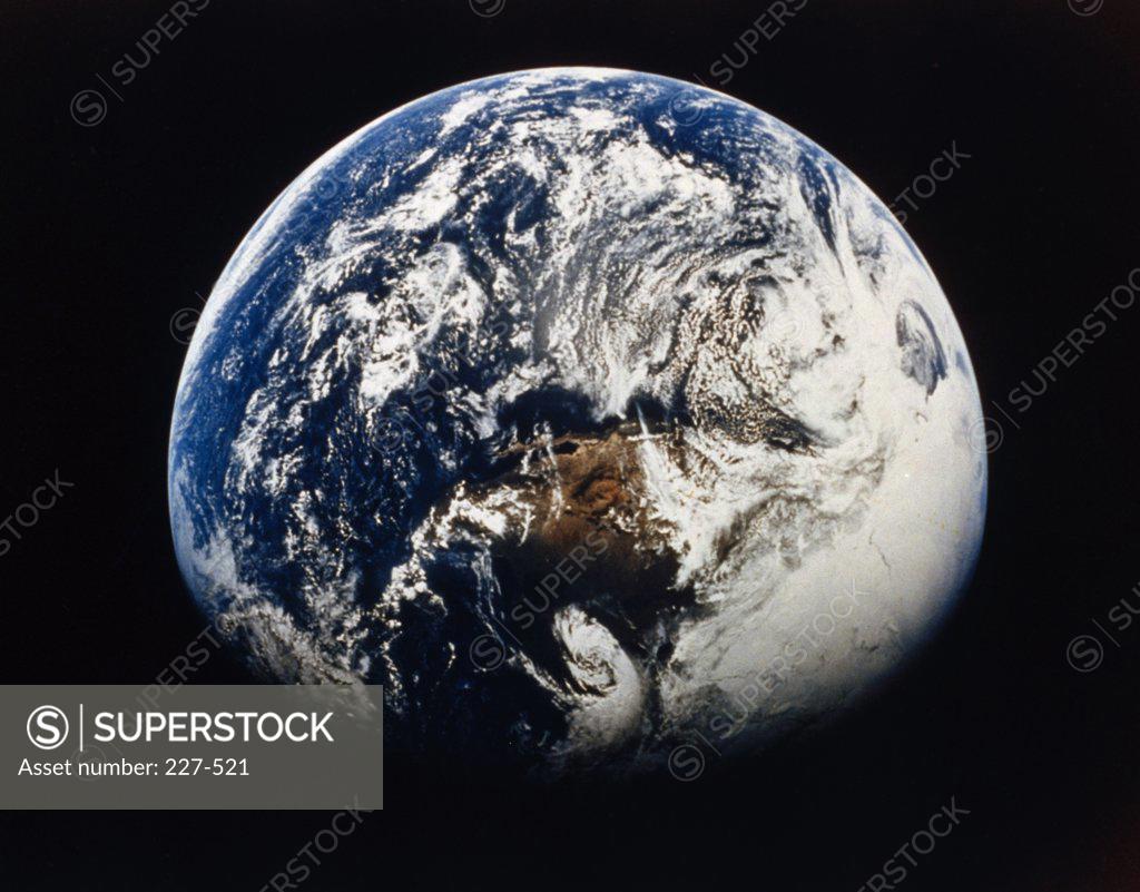 Stock Photo: 227-521 Earth as photographed by Apollo 16 astronauts during Earth-Moon Round Trip