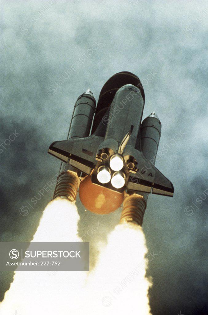 Stock Photo: 227-762 Space Shuttle Columbia LifT off on June 25, 1992 Kennedy Space Center Florida, USA