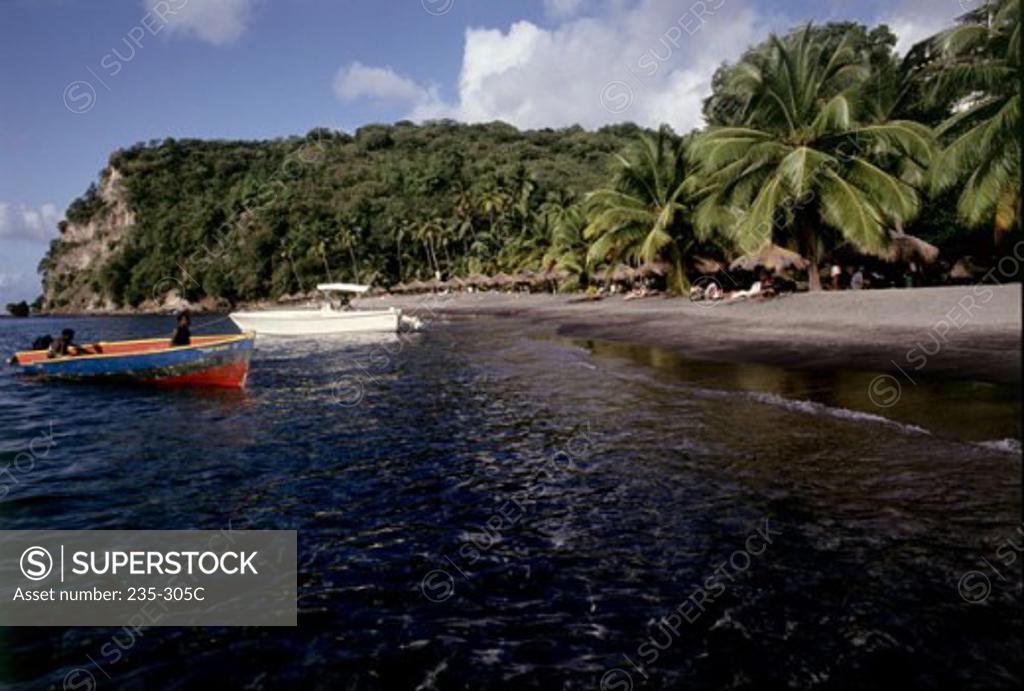 Stock Photo: 235-305C Soufriere Beach St. Lucia West Indies
