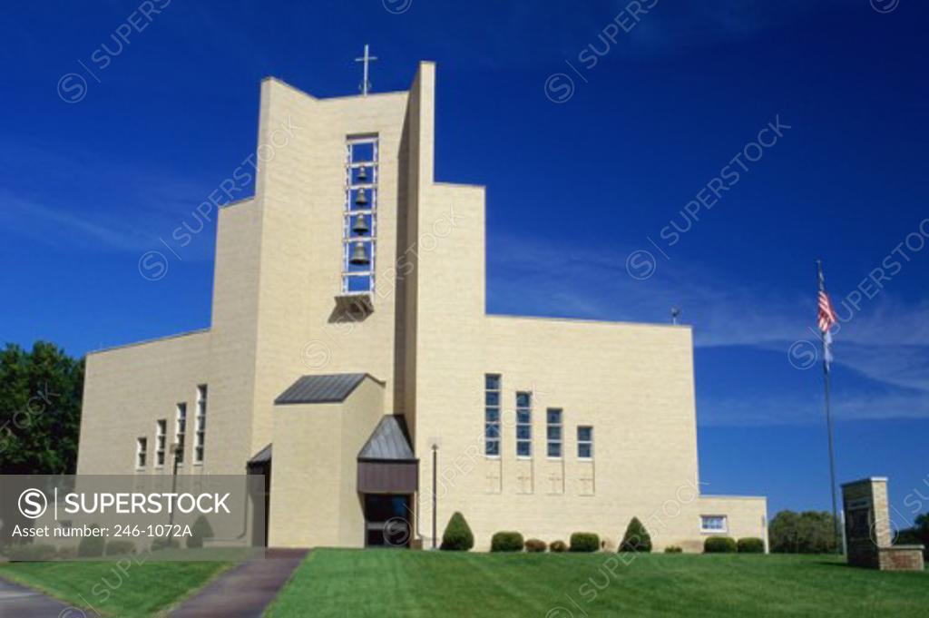 Stock Photo: 246-1072A Facade of a church, St. Peter and Paul Church, Pierre, South Dakota, USA