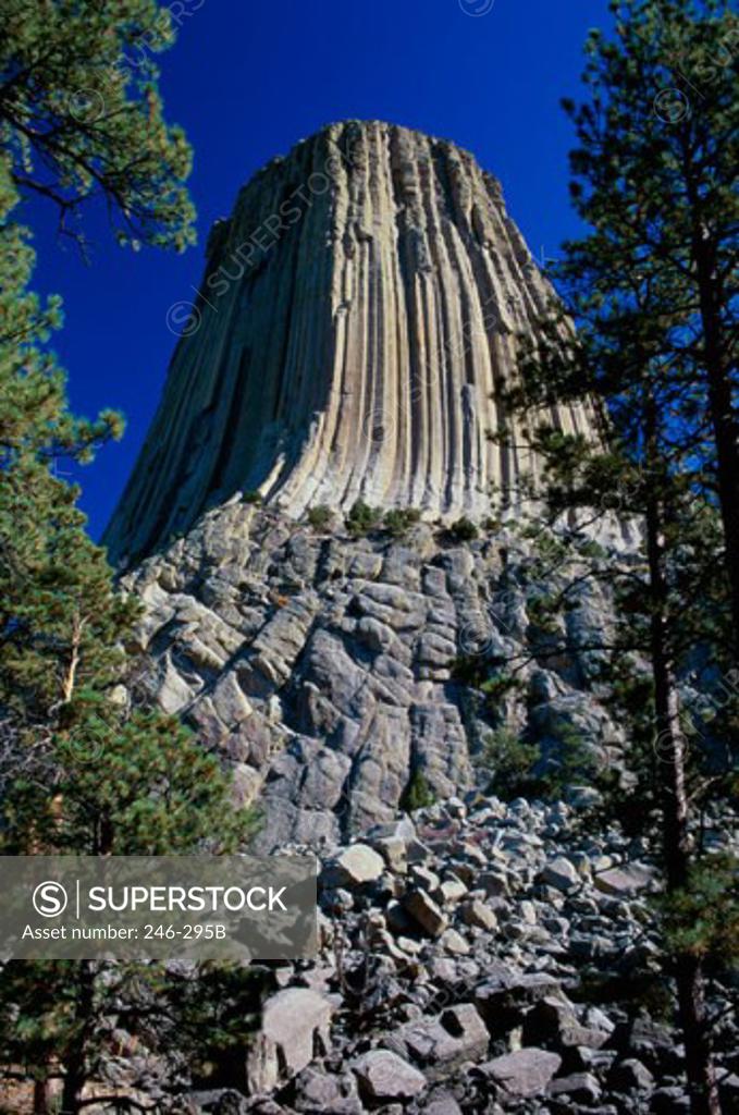 Stock Photo: 246-295B Devils Tower National Monument Wyoming USA