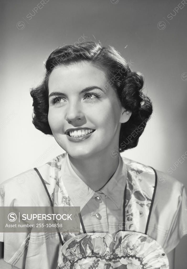 Stock Photo: 255-10485B Close-up of a young woman smiling