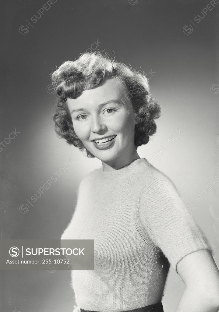Stock Photo: 255-10752 Portrait of a young woman smiling