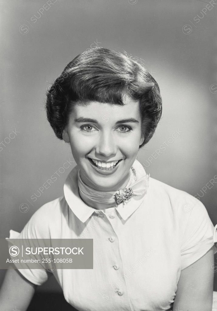 Stock Photo: 255-10805B Portrait of a young woman smiling