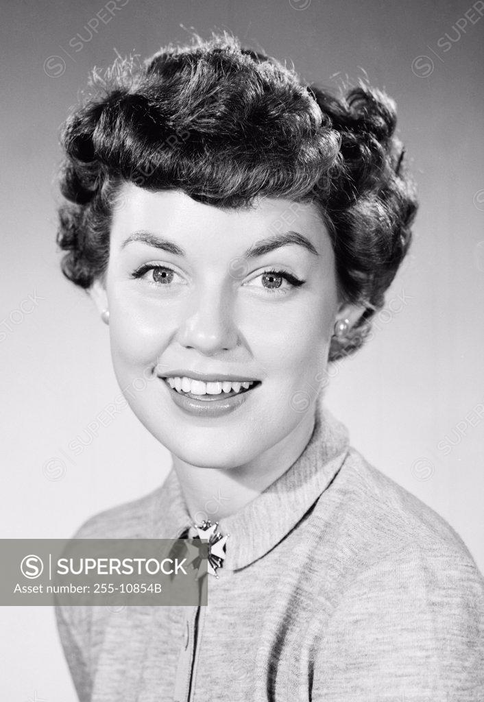 Stock Photo: 255-10854B Portrait of a young woman smiling