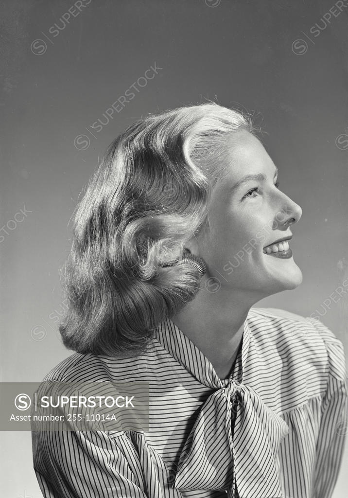 Stock Photo: 255-11014A Close-up of a young woman smiling