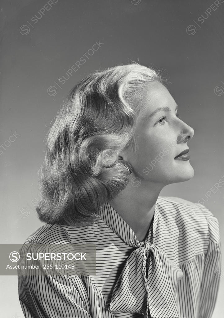 Stock Photo: 255-11014B Young womans profile