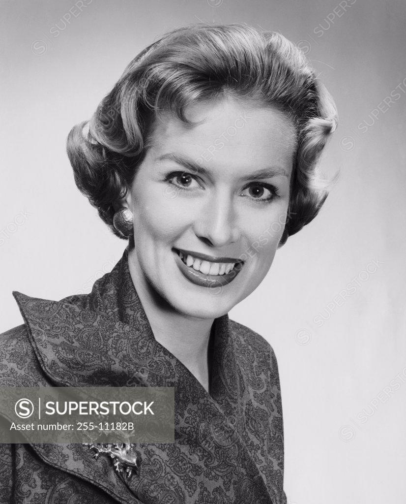 Stock Photo: 255-11182B Portrait of a young woman smiling
